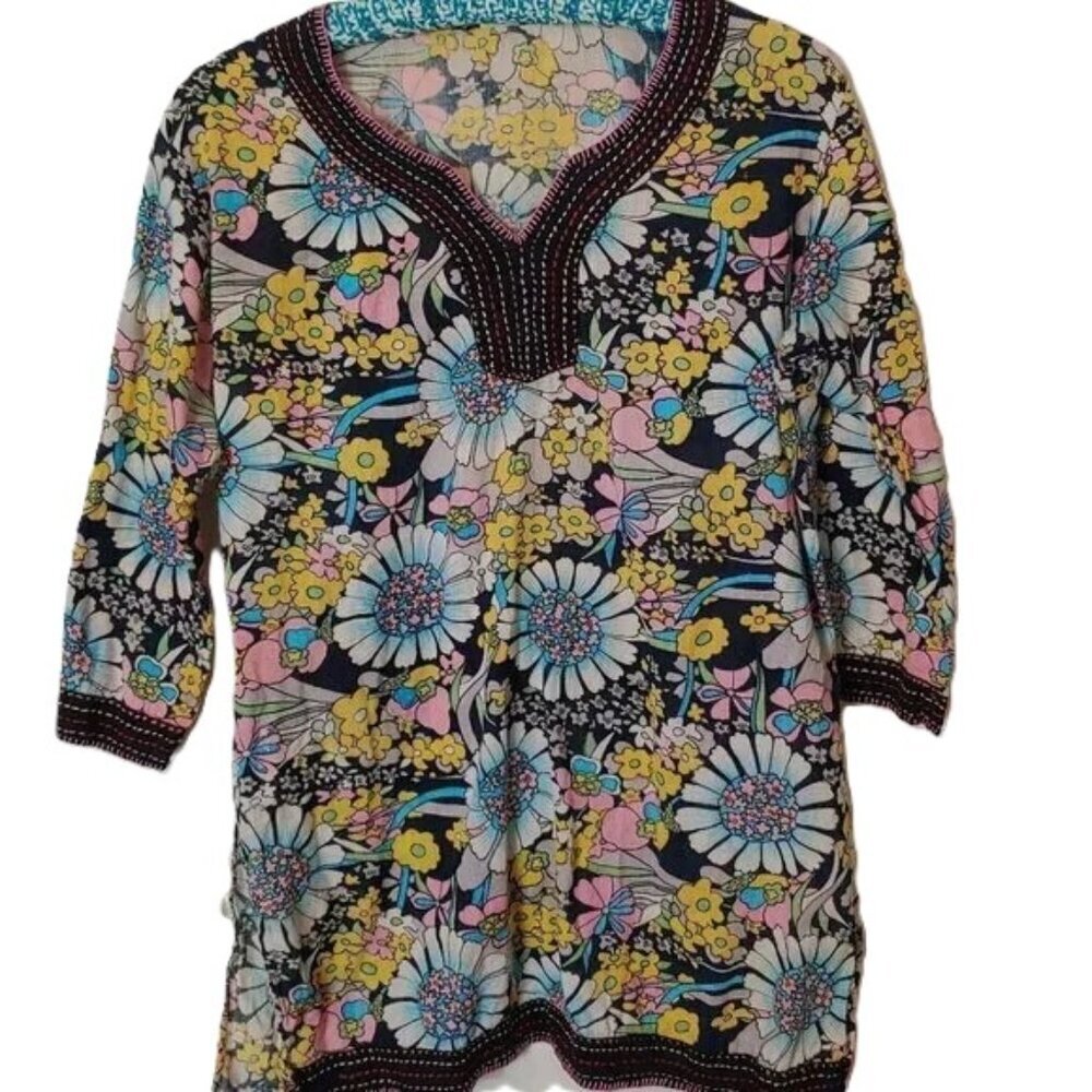 Floral Multicolor Women's Tunic Top
